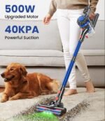 Cordless Vacuum Cleaner, 500W/40Kpa Vacuum Cleaners for Home, 60Mins Stick Vacuum with LED Display, Anti-Tangle & Wall Mount Charging, 8 in 1 Lightweight Vacuum for Hard Floors Carpet Pet Hair - Image 3