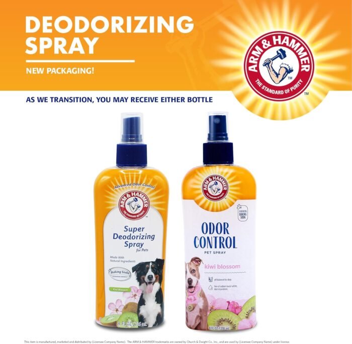 Arm & Hammer for Pets Super Deodorizing Spray for Dogs | Best Odor Eliminating Spray for All Dogs & Puppies | Fresh Kiwi Blossom Scent That Smells Great, 8 Ounces - Image 3