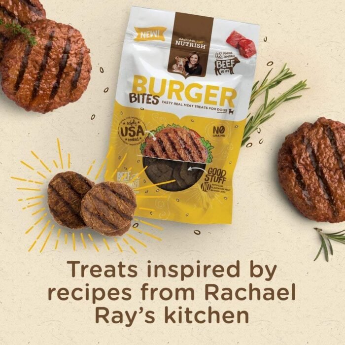 Rachael Ray Nutrish Burger Bites Dog Treats, Beef Recipe With Bison, 12 oz. Pouch - Image 4