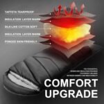 Sleeping Bags for Adults Cold Weather,Portable, Waterproof,Lightweight Sleeping Bag for Tall Girls Boys with Compression Sack for Warm Camping, Hiking, Outdoor & Indoor - Image 6