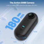 128GB FHD 1080P Mini Body Camera, Wearable Action Body Cam, Thumb Size Hands Free Recording Body Worn Camera, Premium Portable Camcorder Mount Anywhere for Security, Work, Guard, Travel (Black) - Image 4