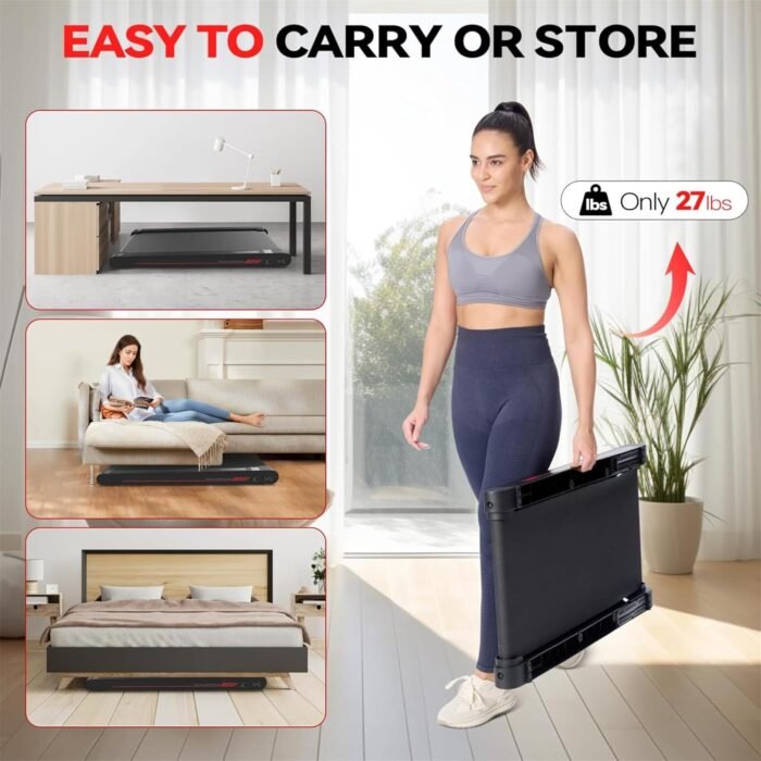 Sperax Walking Treadmill Pad with APP, 3 in 1 Under Desk Treadmill, 400W Low Noise Walking Vibration Pad with Remote Control,Portable Treadmills for Home Office - Image 7