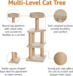 Amazon Basics Cat Tree - Indoor Cat & Kittens Multi-Level Climbing Activity Tower with Scratching Posts, Large (45.9"H) - Beige - Image 4
