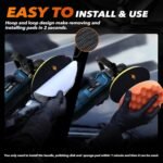 Buffer Polisher, 6 Inch/7 Inch 1600W Rotary Car Buffer Polisher Waxer, 7 Variable Speed 1000-3500 RPM, Detachable Handle for Car, Boat Sanding, Polishing, Waxing - Image 4