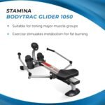 Stamina BodyTrac Glider Hydraulic Rowing Machine with Smart Workout App - Rower Workout Machine with Cylinder Resistance - Up to 250 lbs Weight Capacity - Image 4