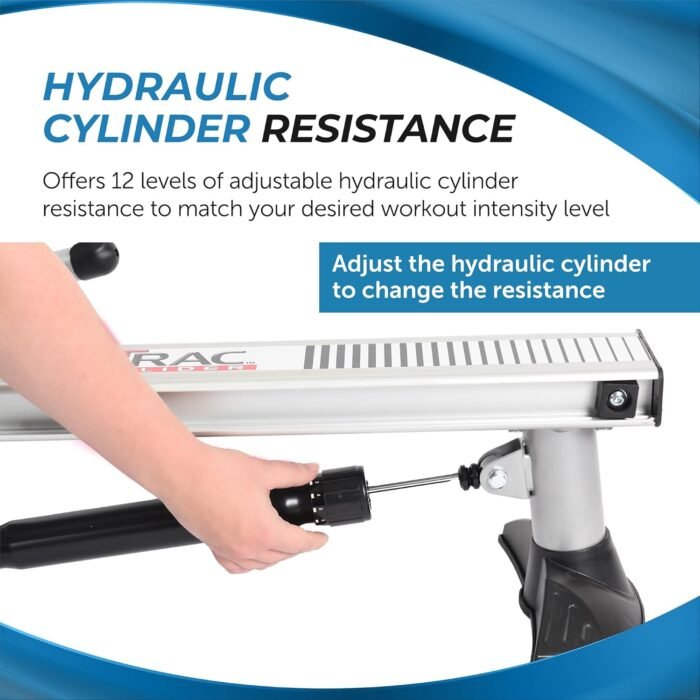 Stamina BodyTrac Glider Hydraulic Rowing Machine with Smart Workout App - Rower Workout Machine with Cylinder Resistance - Up to 250 lbs Weight Capacity - Image 6