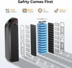 Jasion EB5 Electric Bike for Adults with Peak 750W Brushless Motor, 40Miles 20MPH Commuting Electric Mountain Bike with 360Wh Removable Battery, 7-Speed, 26" Tires and Front Fork Suspension - Image 3