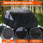Sailnovo Car Rooftop Cargo Carrier Roof Bag, 20 Cubic feet Waterproof Roof Cargo Carrier fit car with/Without Luggage Rack - Vehicle Soft Shell Roof Cargo Box with Tie-Down Strap, Safety Hook - Image 6