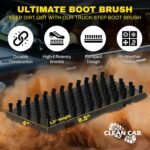 Universal Fit Truck Step Mounted Brush - Heavy Duty Boot Brush for Trucks, RVs, SUVs, and Semis - Easy Velcro Mounting - Perfect for Camping, Jobsite, and Home - Durable and Reliable - Image 3