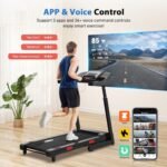 CIIHI Treadmill with Auto Incline - Adjustable Height Handrail 15% Auto Incline Treadmill with 400 lbs Capacity - Foldable Running Machine for Home with APP, Voice Control and Speaker - 8.7 MPH - Image 4