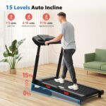 CIIHI Treadmill with Auto Incline - Adjustable Height Handrail 15% Auto Incline Treadmill with 400 lbs Capacity - Foldable Running Machine for Home with APP, Voice Control and Speaker - 8.7 MPH - Image 6