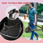 Electric Scooter for Adults, Folding E Scooter with 350W/500W Motor 15Mph Top Speed 12 Miles Long Range, Commuting Motorized Kick Scooters (Red- 8.5" Tires 15MPH 12 Miles Range) - Image 6