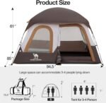 CAMEL CROWN 4/6 Person Tent Waterproof Lightweight Portable Backpacking Tent for Outdoor Camping Hiking - Image 7