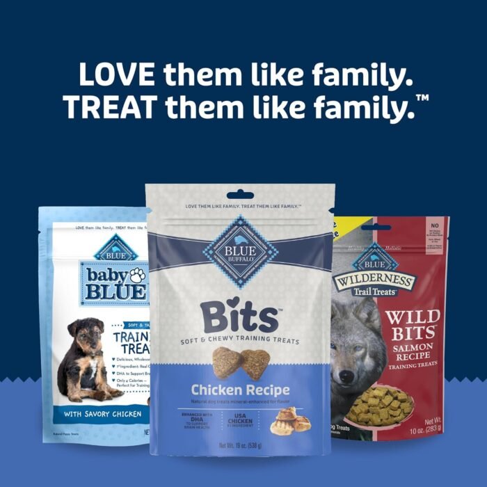 Blue Buffalo Bits Soft Dog Treats for Training, Made With Natural Ingredients & Enhanced with DHA, Chicken Recipe, 19-oz Bag - Image 10