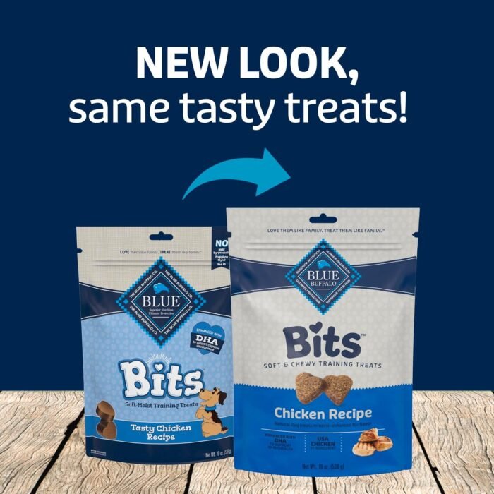 Blue Buffalo Bits Soft Dog Treats for Training, Made With Natural Ingredients & Enhanced with DHA, Chicken Recipe, 19-oz Bag - Image 11