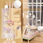 8 in 1 Acrylic Hamster Cage with All Accessories,2-Layer Hamster House with Full Transparent Viewing,Top Open Mouse Cage for Pet Mice,Hamster Habitat for Dwarf Hamster,Gerbils;18.5"x11.8"x14.6" - Image 4
