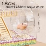 8 in 1 Acrylic Hamster Cage with All Accessories,2-Layer Hamster House with Full Transparent Viewing,Top Open Mouse Cage for Pet Mice,Hamster Habitat for Dwarf Hamster,Gerbils;18.5"x11.8"x14.6" - Image 5