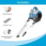 BLACK+DECKER dustbuster AdvancedClean Cordless Handheld Vacuum, Compact Home and Car Vacuum with Crevice Tool (CHV1410L) - Image 3