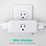 KMC Smart Plug 4-Pack, Side 3-Outlet Extender, Compatible with Google & Alexa, No Hub Required, WiFi Plugs - Image 5