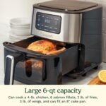 Cuisinart Air Fryer, 6-Quart Basket Large Fryer with 5 Cooking Functions to Roast, Bake, Broil, Air Fry and Keep Warm, 5 Airfryer Presets, Dishwasher-Safe Parts, AIR-200, Stainless Steel & Black - Image 5