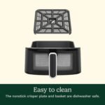 Cuisinart Air Fryer, 6-Quart Basket Large Fryer with 5 Cooking Functions to Roast, Bake, Broil, Air Fry and Keep Warm, 5 Airfryer Presets, Dishwasher-Safe Parts, AIR-200, Stainless Steel & Black - Image 6