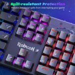 Redragon Mechanical Gaming Keyboard Wired, 11 Programmable Backlit Modes, Hot-Swappable Red Switch, Anti-Ghosting, Double-Shot PBT Keycaps, Light Up Keyboard for PC Mac - Image 5