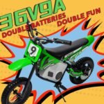 KerryYoo 36V 350W Electric Dirt Bike for Kids 8-14, Up to 16MPH Off-Road Electric Motorcycle with Explosion-Proof Tires, Twist Grip Throttle, Spring Suspension,Kids Ride On Dirtbike(Green) - Image 3