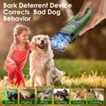 Dog Bark Deterrent Device, 65 FT Range,3X Ultrasonic Bark Deterrent Device & Ultrasonic Dog Trainer - Anti-Barking Device with Color Display, Safe & Effective Alternative to Bark Collars - Green - Image 4