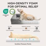 Bedsure Orthopedic Dog Bed Medium Size Dogs - Washable Medium Dog Cat Bed Waterproof, Comfort Pet Couch Sofa with Washable Removable Cover, Pets Bed with Nonskid Bottom, Grey, 28" - Image 4