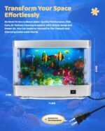 Fake Fish Tank Baby Aquarium - Artificial Fish Lamp with Moving Tropical Fish - LED Sensory Aquarium Light for Bedroom, Office, Kids, and Cat Lovers - Relaxing Night Light & Stress Reliever - Image 3