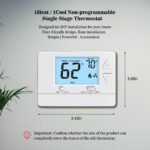 NonProgrammable Thermostat for Home, Digital Energy-Saving Thermostat,Single-Stage Systems, 1 Heat/1 Cool, Easy DIY Install,White Backlight - Image 3