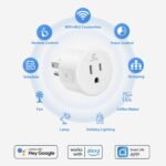 EIGHTREE Smart Plug, Smart Home WiFi Outlet Compatible with Alexa & Google Home, Smart Socket with Remote Control & Timer Function, 2.4GHz WiFi Only - Image 3