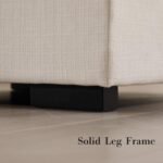 HEAY-YO 93 Inches Modern Modular Sectional Sofa,L Shape 3-Seater Comfy Couch with Moveable Ottoman,Floor Sofa for Living Room Bedroom Apartment,Linen Sand - Image 5