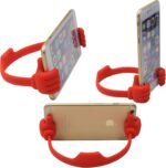 Honsky Thumbs-up Cell Phone Stands, Tablet Display Stands, Cellphone Holder, Mobile Smartphone Mount Cradle for Desk Desktop – Universal Multi-Angle Cute, 2 Packs, Red - Image 6