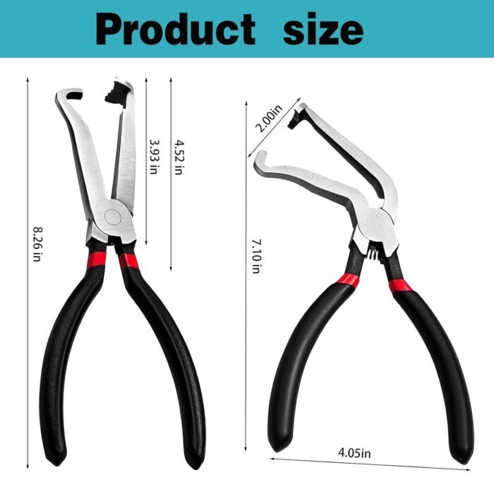 2 Pcs Electrical Disconnect Pliers, Electrical Connector Pliers, Electrical Plug Pliers for Removing Automotive Push tab Style Electrical connectors (Straight+60 Degree) - Image 3