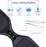 SISIGAD Scooters for Kids Ages 6-12, with Built-in Bluetooth Speaker and 6.5" Colorful Lights Wheels, Safety Certified Self Balancing Scooter Gift for Kids - Image 3