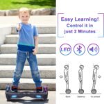 SISIGAD Scooters for Kids Ages 6-12, with Built-in Bluetooth Speaker and 6.5" Colorful Lights Wheels, Safety Certified Self Balancing Scooter Gift for Kids - Image 6
