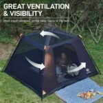 EVER ADVANCED Blackout 6 Person Camping Tent, Instant Cabin Tent for Family with Vestibule and Large Mesh Windows, 60s Easy Setup, Double Layer, Water-Resistant - Image 6