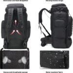 Hiking Backpack for Men 70L/100L Camping Backpack Military Rucksack Molle 3 Days Assault Pack for Climbing - Image 3