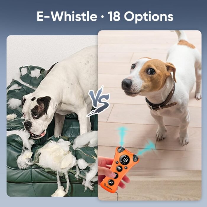 Adjustable Ultrasonic Dog Trainer – World's First Variable Frequency Pet Behavior Corrector with 10 Level Ultra Sound, 18 Dog Whistles, Anti-Bark Flashlight, Humane Dog Deterrent (Orange) - Image 5