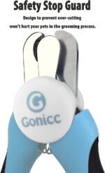 gonicc Dog & Cat Pets Nail Clippers and Trimmers - with Safety Guard to Avoid Overcutting, Free Nail File, Razor Sharp Blade - Professional Grooming Tool for Pets - Image 4
