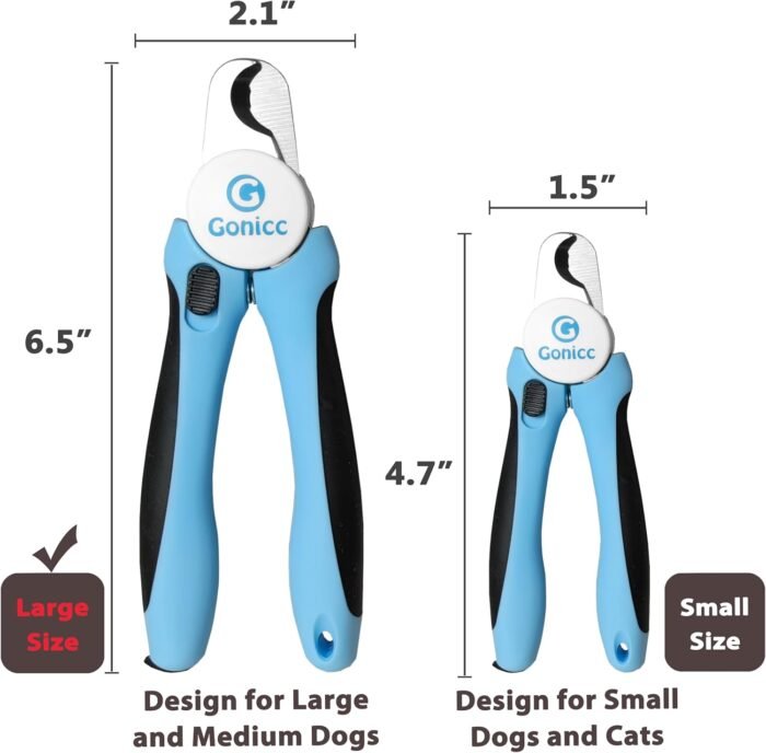 gonicc Dog & Cat Pets Nail Clippers and Trimmers - with Safety Guard to Avoid Overcutting, Free Nail File, Razor Sharp Blade - Professional Grooming Tool for Pets - Image 5