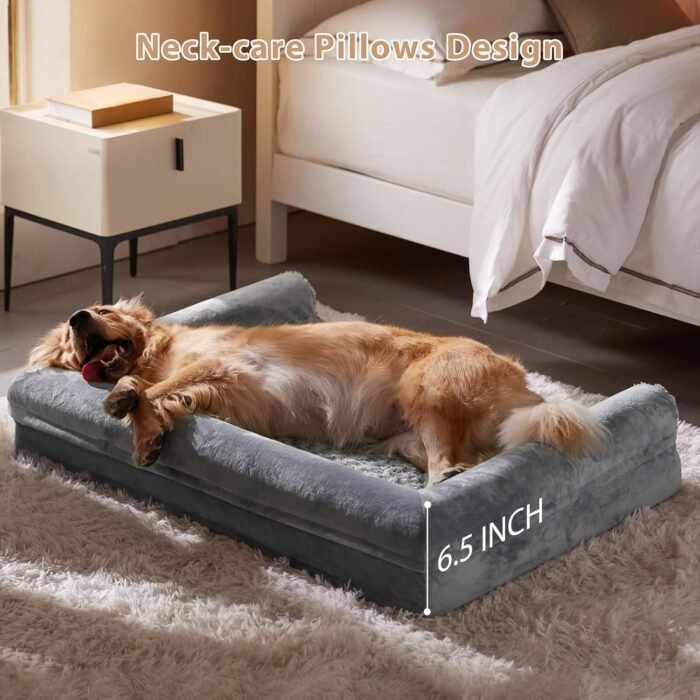BFPETHOME Dog Beds for Large Dogs, Orthopedic Dog Bed for Medium Large Dogs,Big Waterproof Couch Pet Bed with Removable Washable Cover - Image 3