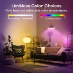 Geeni Prisma Plus 800 Dimmable Smart Light Bulbs with 2.4 GHz Wi-Fi Connectivity – Color-Changing & Tunable White, A19 LED Smart Bulb – Works with Alexa & Google, 4-Pack - Image 5