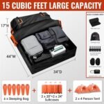 Car Rooftop Cargo Carrier Bag, 15 Cubic Feet Waterproof Heavy Duty 840D Car Roof Bag for All Vehicle with/Without Racks - Anti-Slip Mat, 6 Door Hooks, Storage Bag, 2 Extra Straps, Luggage Lock - Image 5