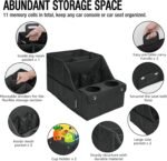 MULISOFT Car Seat Organizer- Backseat Car Organizer with 11 Storages Compartments and 2 Cup Holders, Organizers and Storage, Front Seat for Travel Kids,Black - Image 4