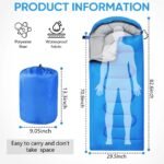 OBTANIM Sleeping Bags Portable Waterproof Camping Sleeping Bag for Adults Kids 4 Seasons Cold Weather or Warm Backpacking Hiking Mountaineering Indoor Outdoor Use - Image 3