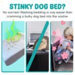 Elevated & Raised Luxury Dog Bed Couch, Fancy Wooden Frame, Extra Thick Orthopedic Memory Foam Sofa Cushion w/Removable Waterproof Washable Cover for Cats & Small, Med & Lg Breed Dogs (with Bolster) - Image 4