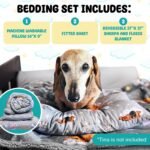 Elevated & Raised Luxury Dog Bed Couch, Fancy Wooden Frame, Extra Thick Orthopedic Memory Foam Sofa Cushion w/Removable Waterproof Washable Cover for Cats & Small, Med & Lg Breed Dogs (with Bolster) - Image 7