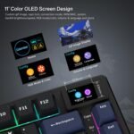 Womier S-K80 75% Keyboard with Color Multimedia Display Mechanical Gaming Keyboard, Wired Hot Swappable Gasket Mount RGB Custom Key Board, Pre-lubed Stabilizer for Mac/Win, Black Kanagawa - Image 3
